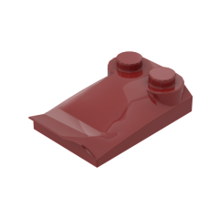 Slope, Curved 3 x 2 x 2/3 With Two Studs, Wing End #47456 Dark Red