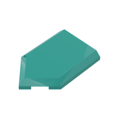 Tile Special 2 x 3 Pentagonal #22385 Dark Turquoise