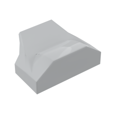 Slope, Curved 1 x 2 x 2/3 Wing End #47458 Light Bluish Gray