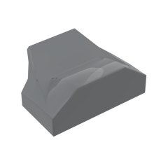Slope, Curved 1 x 2 x 2/3 Wing End #47458 Dark Bluish Gray