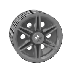 Wheel 30mm D. x 14mm (For Tire 43.2 x 14) #56904 Flat Silver