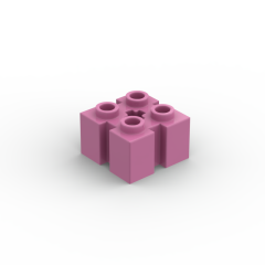 Brick 2 x 2 with Groove A.Cr.Hole #90258 Dark Pink