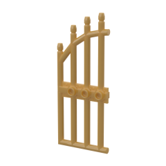 Gate 1 x 4 x 9 Arched with Bars and Three Studs #42448 Pearl Gold