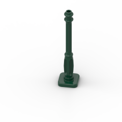 Lamp Post with 4 Base Flutes 2 x 2 x 7 #11062 Dark Green