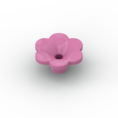 Plant, Outdoor Accessory Kit, Flower with 6 Rounded Petals and Pin #95831 Dark Pink