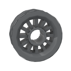Wheel Spoked 2 x 2 With Pin Hole #30155 Dark Bluish Gray