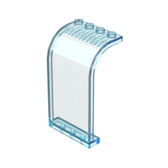 Panel 3 x 4 x 6 Curved Top #2571 Trans-Light Blue