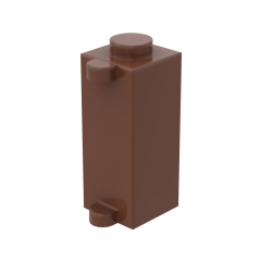 Brick Special 1 x 1 x 2 with Shutter Holder #3581 Reddish Brown