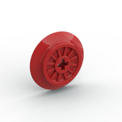 Train Wheel Spoked with Technic Axle Hole #57999 Red