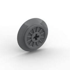 Train Wheel Spoked with Technic Axle Hole #57999 Dark Bluish Gray