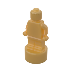 Minifig Trophy Statuette #90398 Pearl Gold