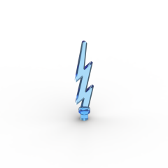 Wave / Lightning Angular, Single #27256 Trans-Dark Blue