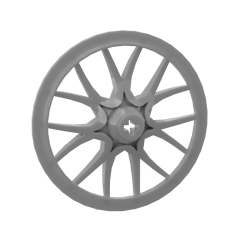 Wheel Cover 7 Spoke With Axle Hole - 56mm D. - For Wheel 44772 #58088