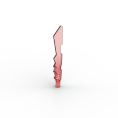 Weapon Sword with Jagged Edges #11439 Trans-Red
