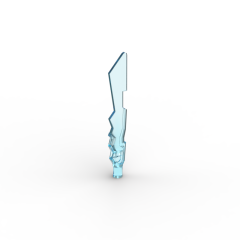 Weapon Sword with Jagged Edges #11439 Trans-Light Blue