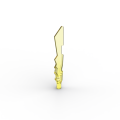 Weapon Sword with Jagged Edges #11439 Trans-Yellow