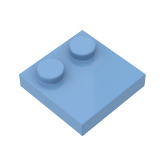 Plate Special 2 x 2 with Only 2 studs #33909 Medium Blue