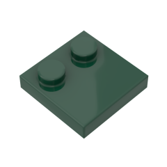 Plate Special 2 x 2 with Only 2 studs #33909 Dark Green