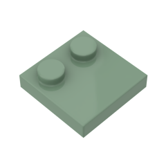 Plate Special 2 x 2 with Only 2 studs #33909 Sand Green
