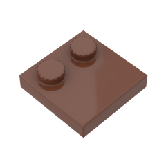 Plate Special 2 x 2 with Only 2 studs #33909 Reddish Brown 10 pieces
