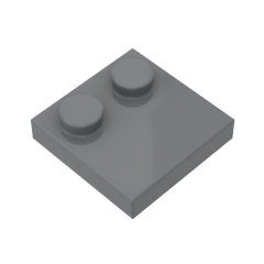 Plate Special 2 x 2 with Only 2 studs #33909 Dark Bluish Gray