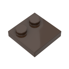 Plate Special 2 x 2 with Only 2 studs #33909 Dark Brown