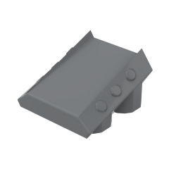 Slope 2 x 2 No Studs, with 3 Side Pistons Raised Edges #30603