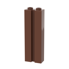 Brick Special 1 x 2 x 5 with Groove #88393 Reddish Brown