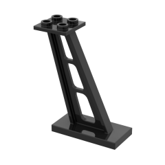 Support 2 x 4 x 5 Stanchion Inclined #4476 Black