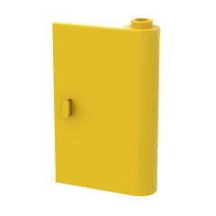 Door 1 x 3 x 4 Right - Open Between Top and Bottom Hinge #58380 Yellow