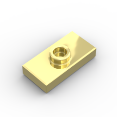 Plate Special 1 x 2 with 1 Stud with Groove and Inside Stud Holder (Jumper) #15573 Plating gold