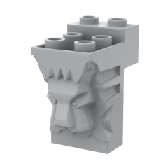 Brick Special 2 x 3 x 3 with Cutout and Lion Head Hollow Studs #30274 Light Bluish Gray 10 pieces