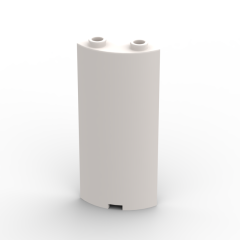Cylinder Quarter 2 x 2 x 5 (Wall) #30987 White