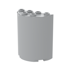 Cylinder Half 2 x 4 x 4 #6259 Light Bluish Gray