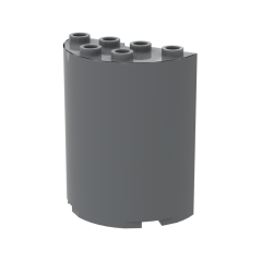 Cylinder Half 2 x 4 x 4 #6259 Dark Bluish Gray 10 pieces