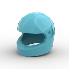 Minifig Standard Helmet #30124 Medium Azure