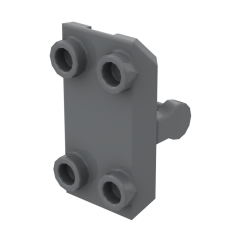 Minifig Shield Rectangular with 4 Studs #30166 Dark Bluish Gray 10 pieces