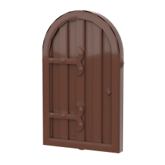 Window 1 x 2 x 2 2/3 Shutter with Rounded Top #94161 Reddish Brown