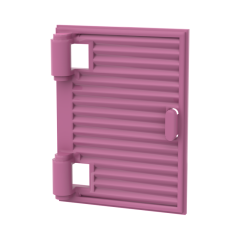 Window 1 x 2 x 3 Shutter with Hinges Undetermined Handle #60800 Dark Pink