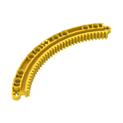 Technic Gear Rack 1/4 Circle 11 x 11, 35 Teeth #24121 Yellow