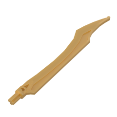 Large Figure Weapon Blade, Curved Tip #11305 Pearl Gold