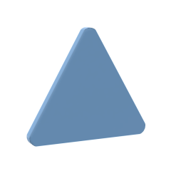 Road Sign Clip-on 2.2 x 2.667 Triangular #30259 Medium Blue