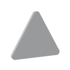 Road Sign Clip-on 2.2 x 2.667 Triangular #30259 Light Bluish Gray