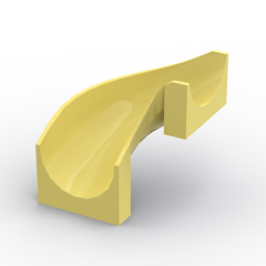 Slide Curved Left 90 #28387 Bright Light Yellow