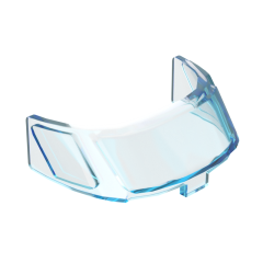 Glass for Aircraft Fuselage Curved Forward 6 x 10 Top #87612 Trans-Light Blue