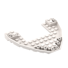 Boat Hull Section, Brick 10 x 12 x 1 Open #47404 White