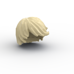 Minifig Hair Tousled with Side Part #87991 Tan