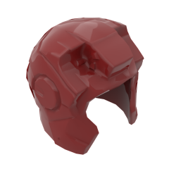 Minifig Helmet Space with Open Face and Top Hinge #10907 Dark Red
