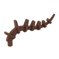 Plant / Creature Body Part, Vine / Tail / Tentacle / Bionicle Spine, Spiky #55236 Reddish Brown