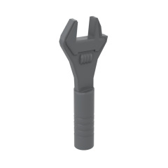 Tool Wrench / Spanner Adjustable #604614 Dark Bluish Gray